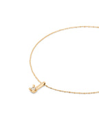 Short Chain Necklace with White Cubic Zirconia
