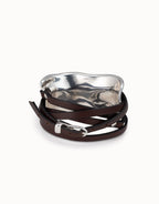 Bracelet with leather straps