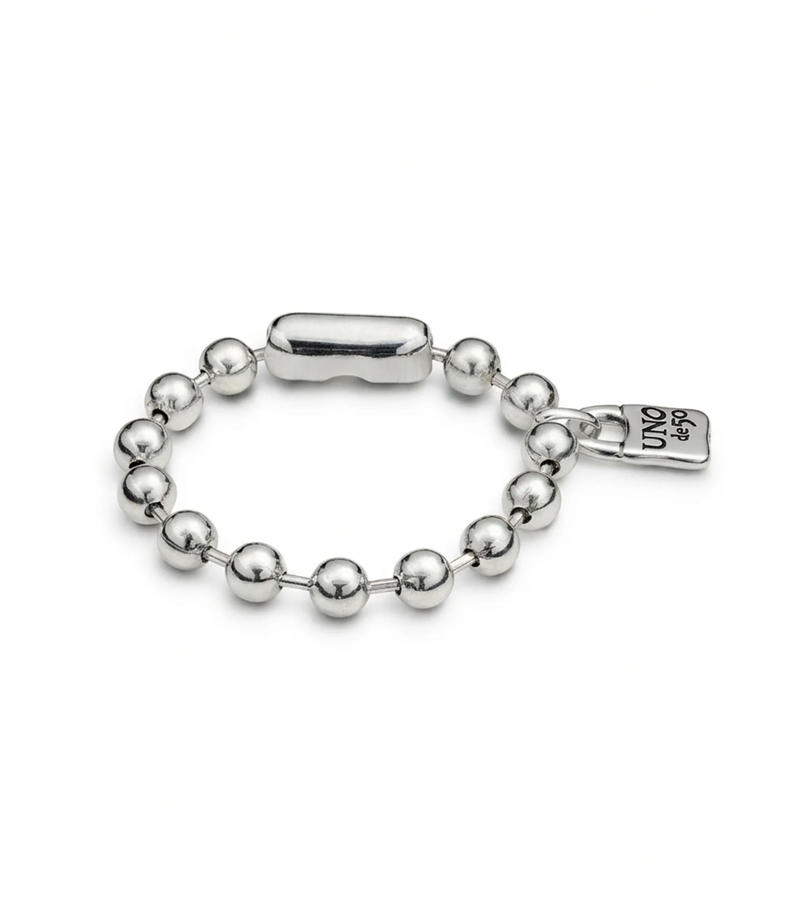 Beaded bracelet with padlock