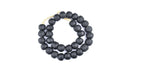 Jumbo Charcoal Black Recycled Glass Beads